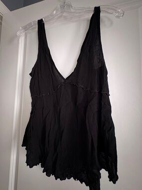 Free People Black Flowy Tank Top